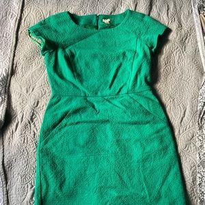 J. Crew Green Tweed Dress